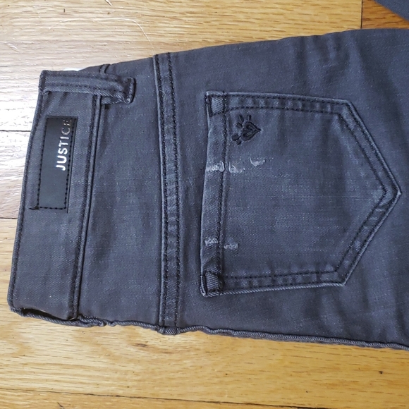 Justice Denim Jean Gray Jeggings Girl's size 12 Slim NWT - Picture 6 of 7